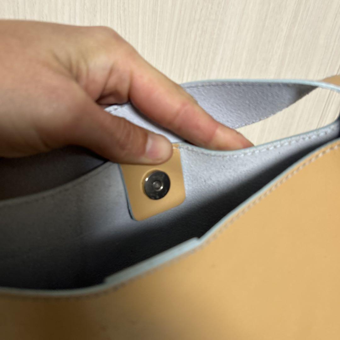 Alexander McQueen Hand Bag Tote Purse Leather Beige Authentic