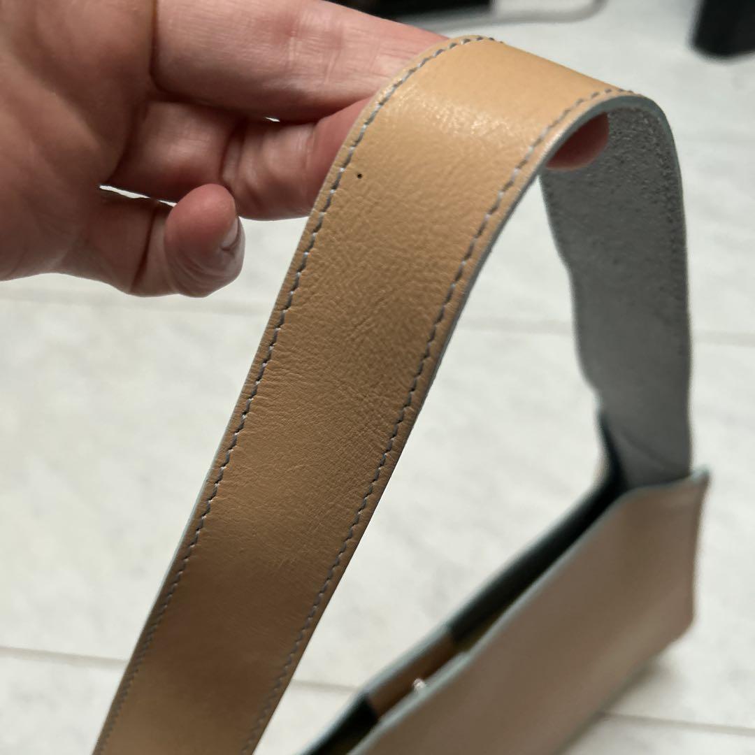 Alexander McQueen Hand Bag Tote Purse Leather Beige Authentic