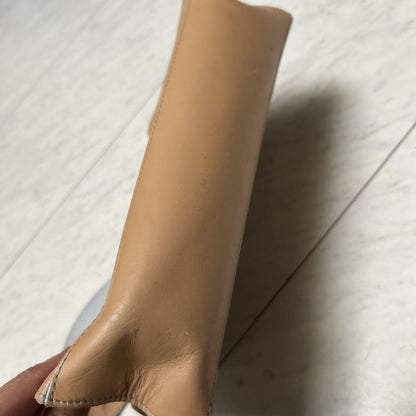 Alexander McQueen Hand Bag Tote Purse Leather Beige Authentic