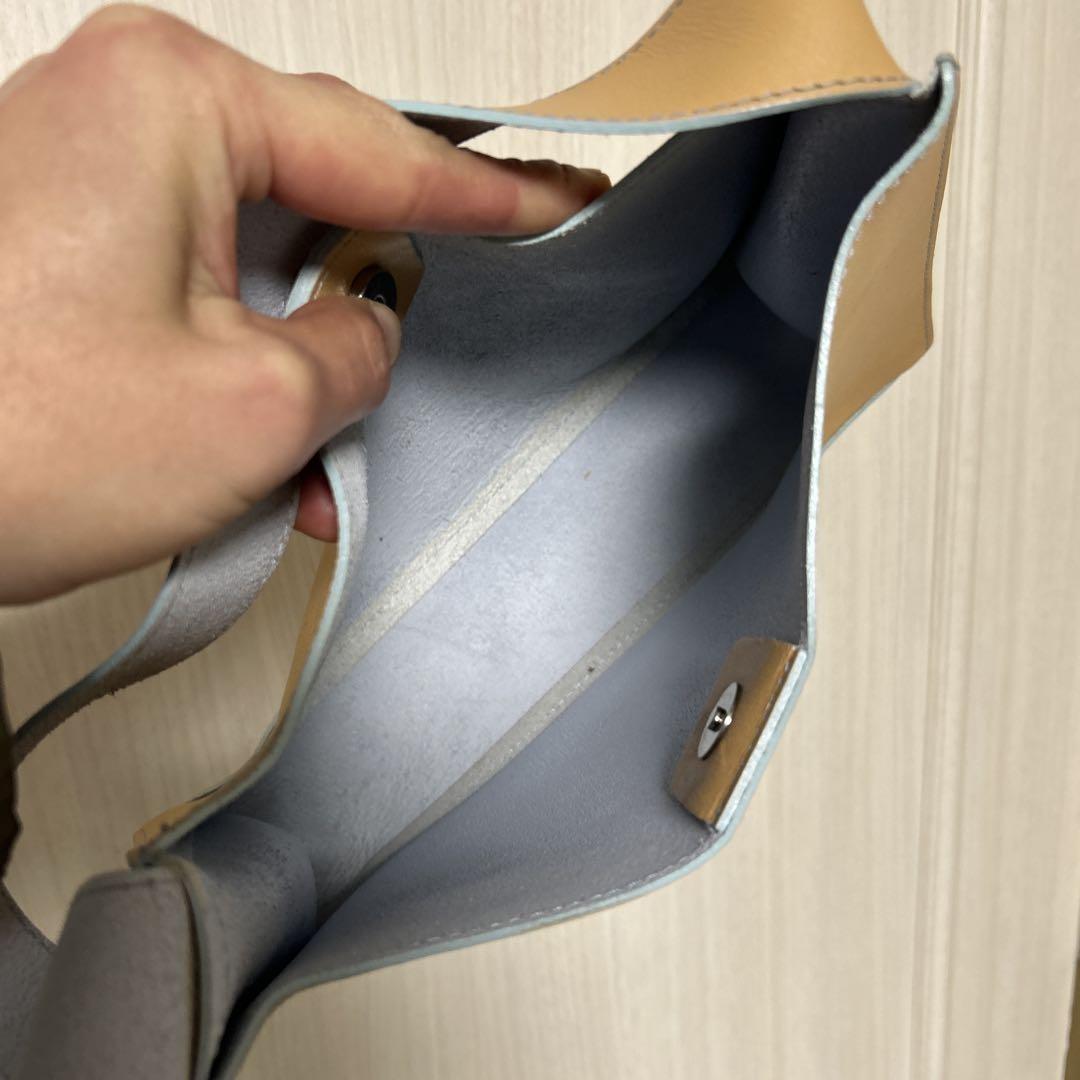 Alexander McQueen Hand Bag Tote Purse Leather Beige Authentic