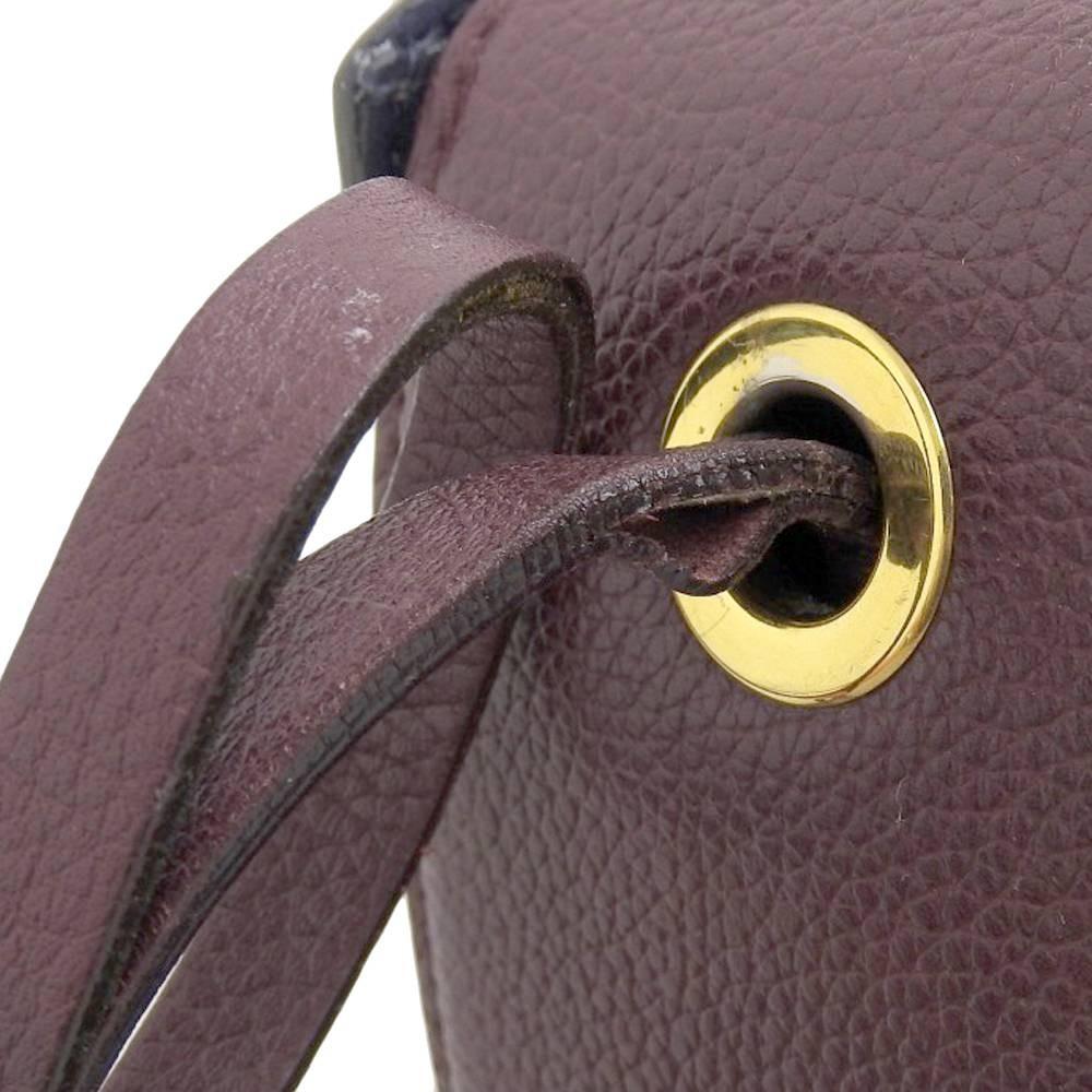 Alexander McQueen Shoulder Bag Purse Leather Charcoal Gray Bordeaux Authentic