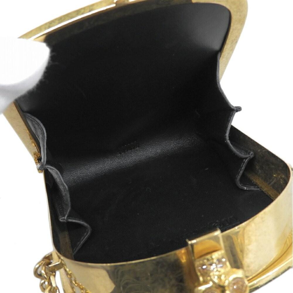 Alexander McQueen Shoulder Bag Purse Patent Leather Black Authentic