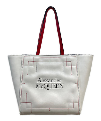 Alexander McQueen Hand Bag Tote Purse Leather Red Authentic