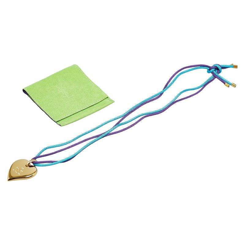 Saint Laurent Necklace Pendant Heart IN LOVE AGAIN Gold Authentic