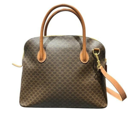 CELINE Purse macadam convertible bag handbag shoulder bag Leather PVC Authentic