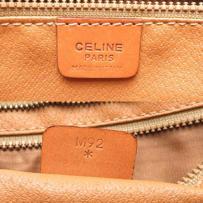 CELINE Clutch Bag Second Bag Macadam PVC Brown Authentic