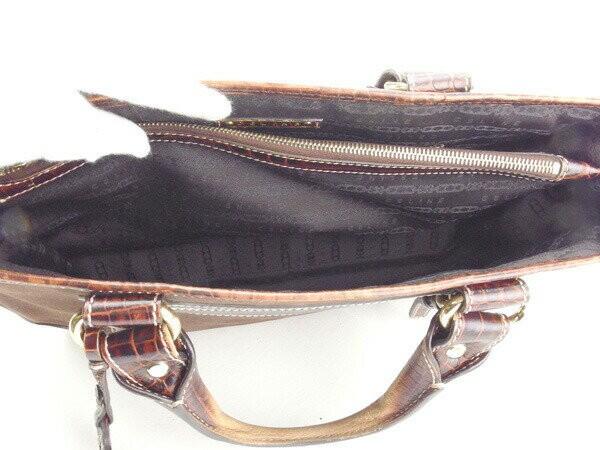 CELINE Hand Bag Tote Purse Boogie Brown Authentic