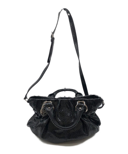 CELINE Hand Shoulder Bag Tote Purse 2way Black Authentic