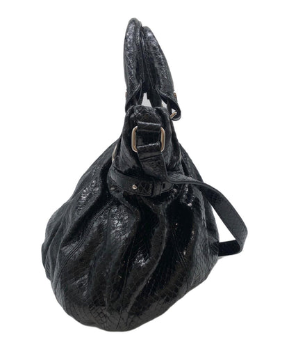 CELINE Hand Shoulder Bag Tote Purse 2way Black Authentic