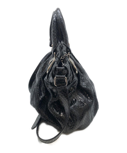 CELINE Hand Shoulder Bag Tote Purse 2way Black Authentic