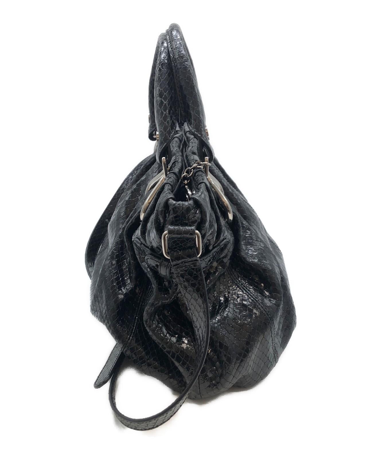 CELINE Hand Shoulder Bag Tote Purse 2way Black Authentic