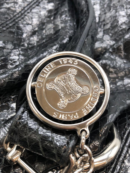 CELINE Hand Shoulder Bag Tote Purse 2way Black Authentic