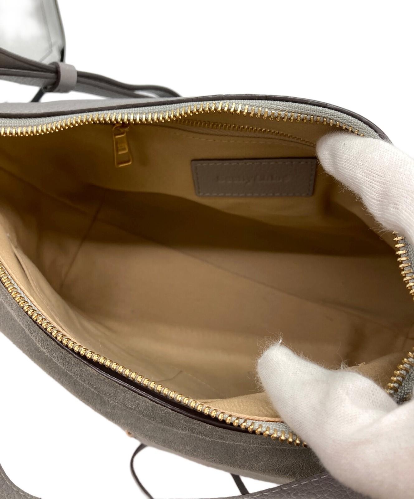 See By Chloe JOAN Shoulder Bag Purse Gray Authentic