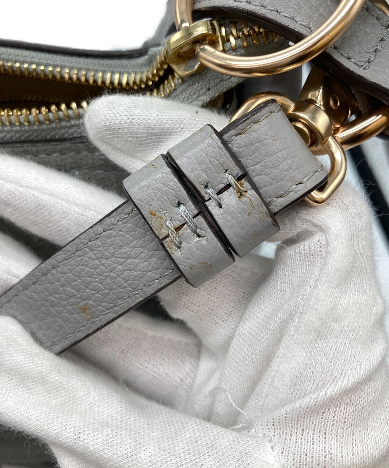 See By Chloe JOAN Shoulder Bag Purse Gray Authentic