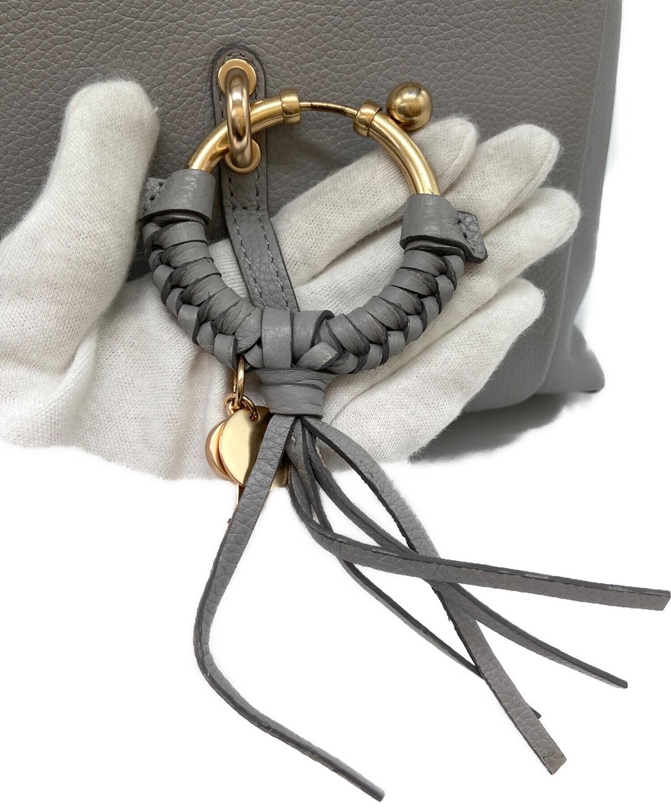 See By Chloe JOAN Shoulder Bag Purse Gray Authentic