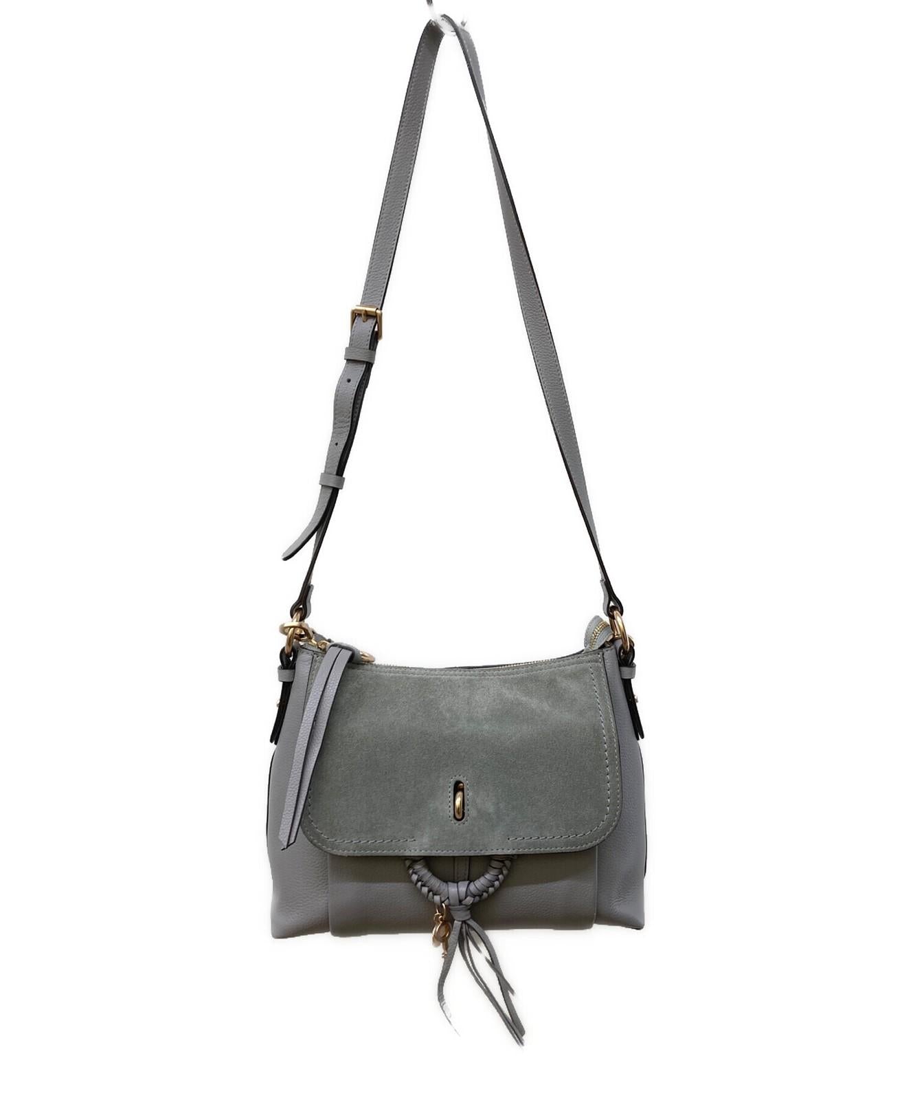 See By Chloe JOAN Shoulder Bag Purse Gray Authentic