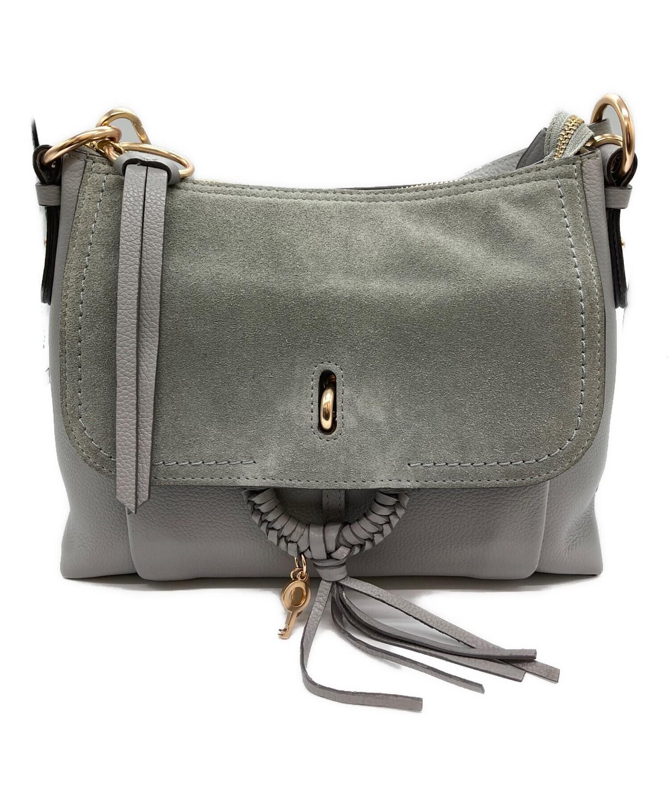 See By Chloe JOAN Shoulder Bag Purse Gray Authentic