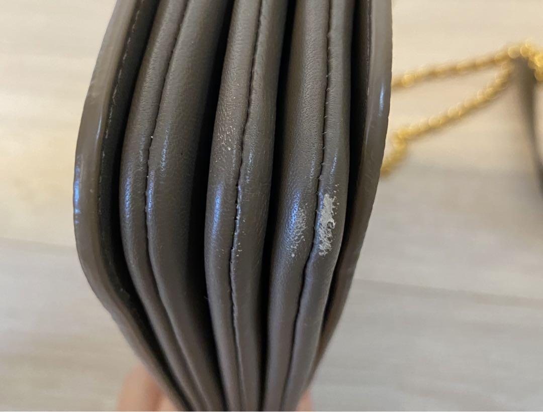 MULBERRY Shoulder Bag Purse Chain Beige Brown Authentic