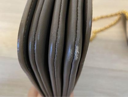 MULBERRY Shoulder Bag Purse Chain Beige Brown Authentic