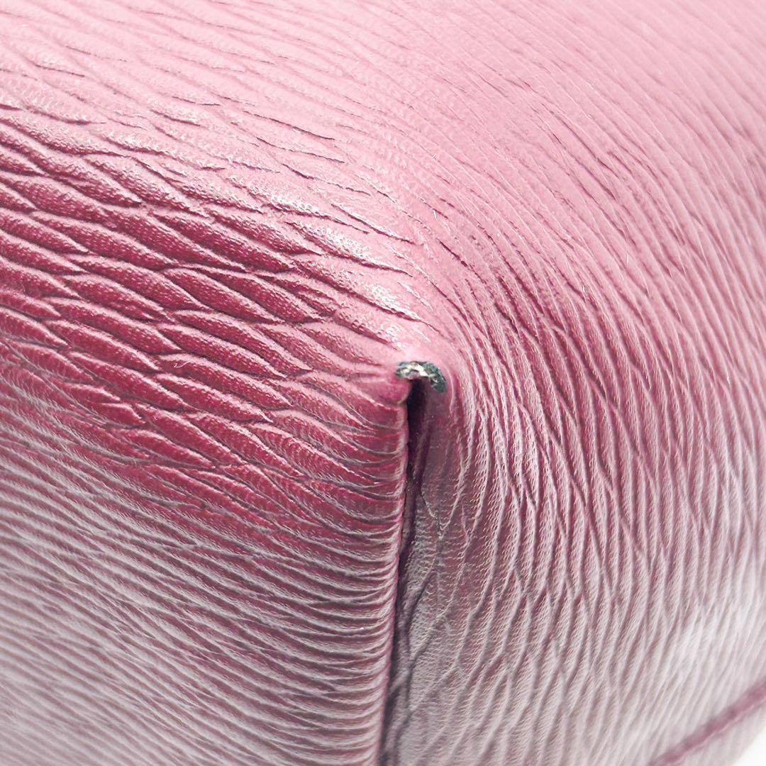 MULBERRY Hand Bag Tote Purse Leather Bordeaux Authentic