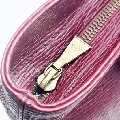 MULBERRY Hand Bag Tote Purse Leather Bordeaux Authentic