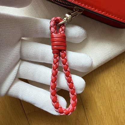 MULBERRY Shoulder Bag Purse Chain Leather Red Authentic