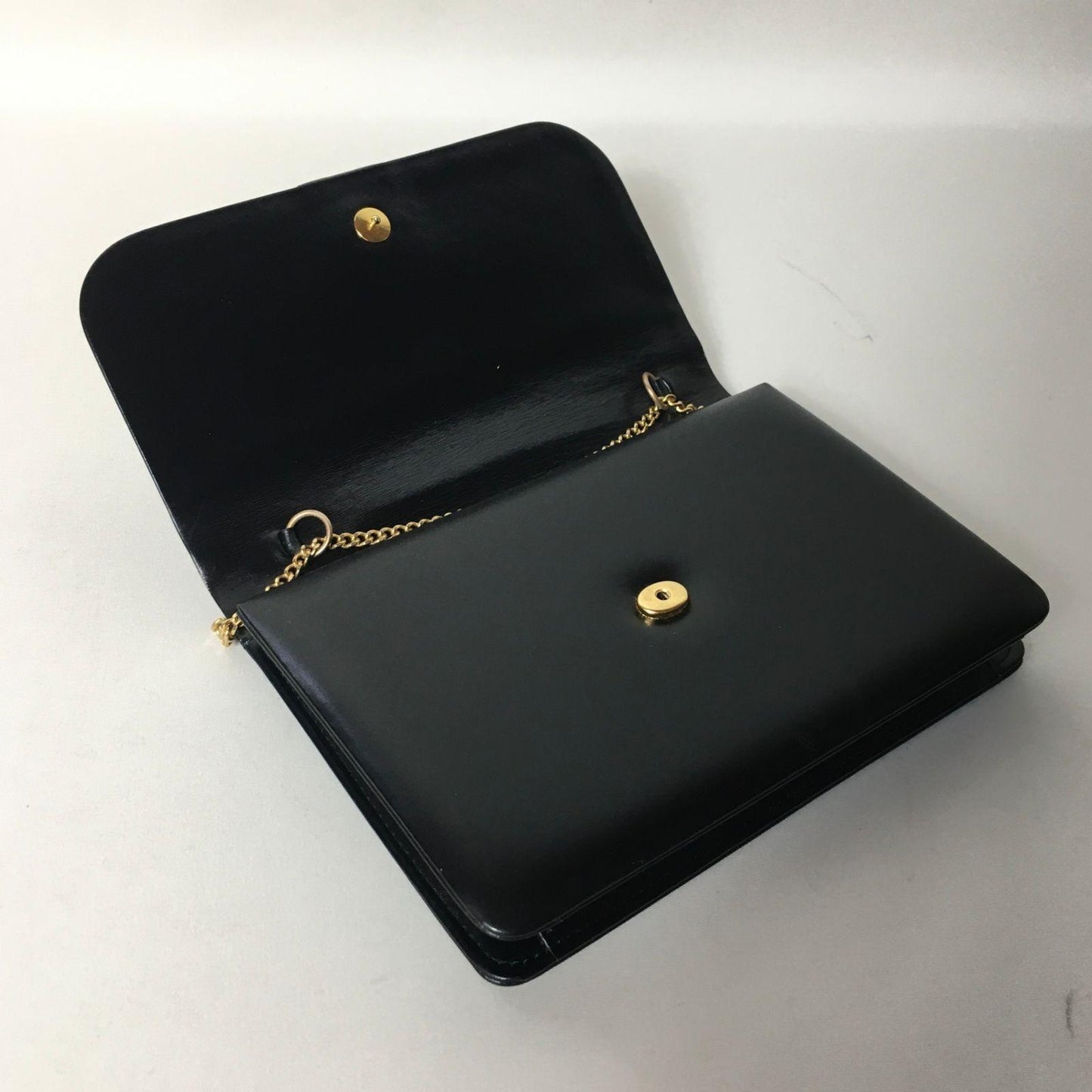 Christian Dior Shoulder Bag Purse Logo Leather Black Authentic