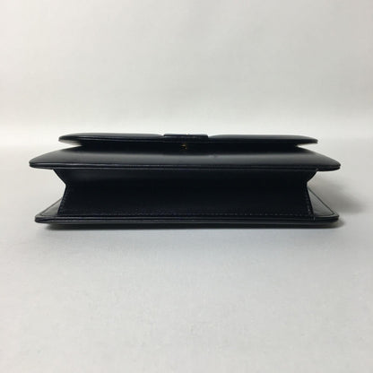 Christian Dior Shoulder Bag Purse Logo Leather Black Authentic