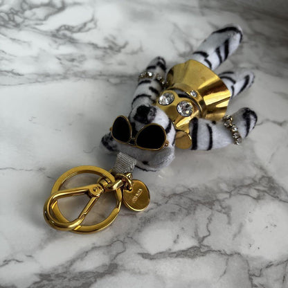PRADA Key Ring Keychain Bag Charm Bear Authentic