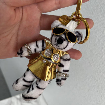 PRADA Key Ring Keychain Bag Charm Bear Authentic