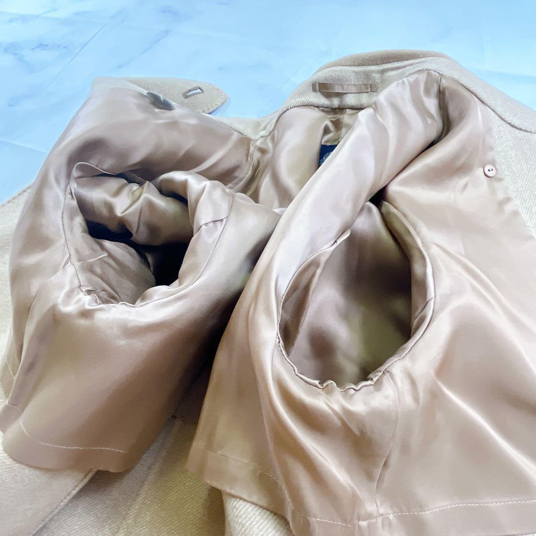 Aquascutum Long Coat Asian fit M US size S Honey Beige Authentic