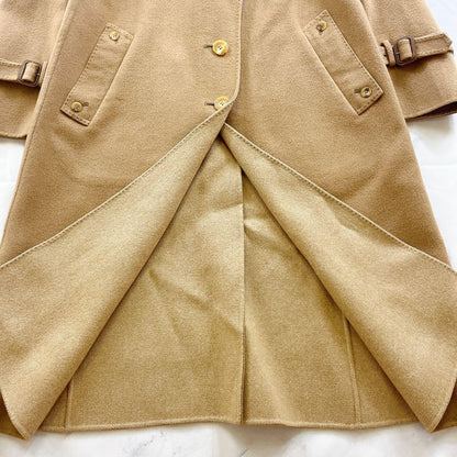 Aquascutum Long Coat Asian fit M US size S Honey Beige Authentic