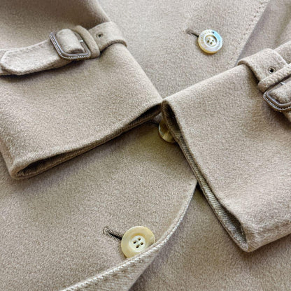 Aquascutum Long Coat Asian fit M US size S Honey Beige Authentic