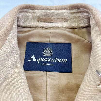 Aquascutum Long Coat Asian fit M US size S Honey Beige Authentic