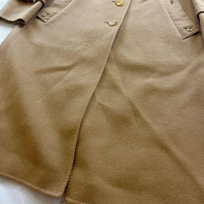Aquascutum Long Coat Asian fit M US size S Honey Beige Authentic