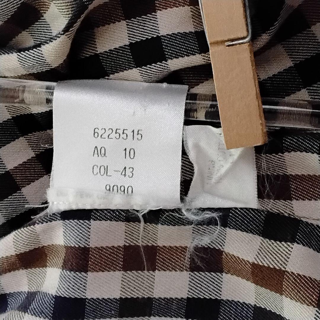 Aquascutum Trench Coat Club Check Asian fit XL US size L Khaki Authentic