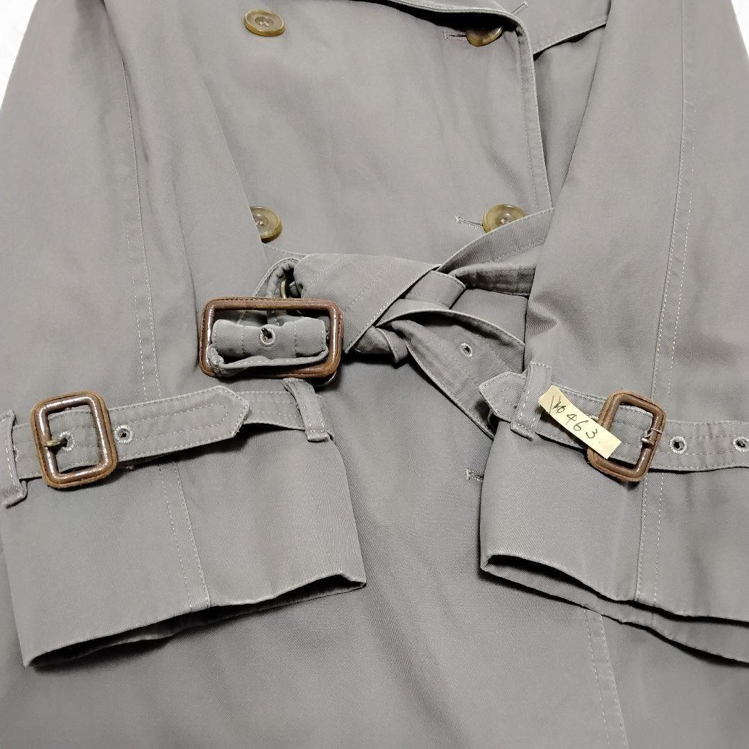 Aquascutum Trench Coat Club Check Asian fit XL US size L Khaki Authentic