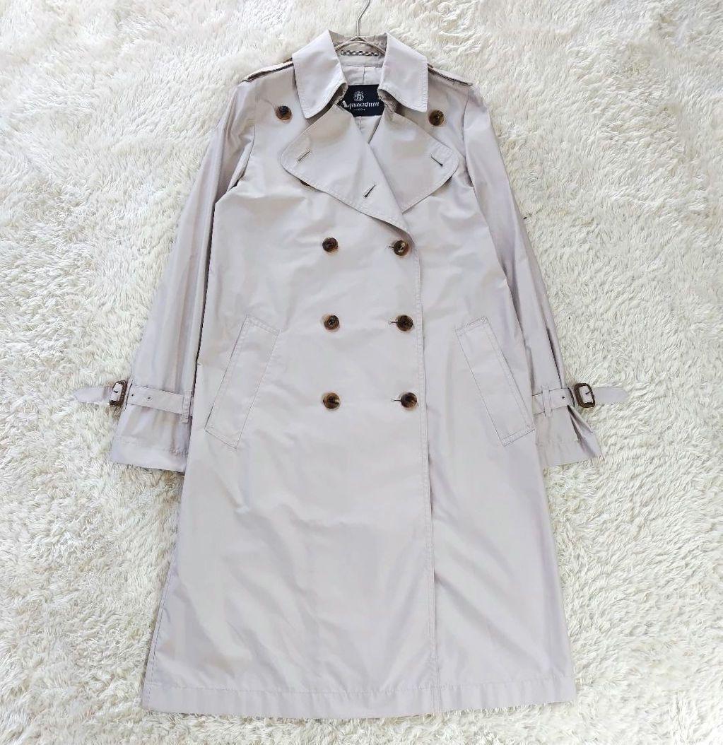 Aquascutum Trench Coat Asian fit S US size XS Off White Beige Authentic