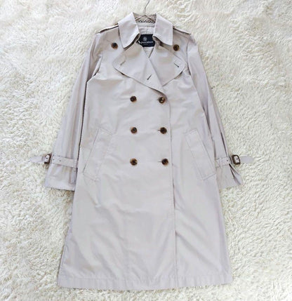 Aquascutum Trench Coat Asian fit S US size XS Off White Beige Authentic