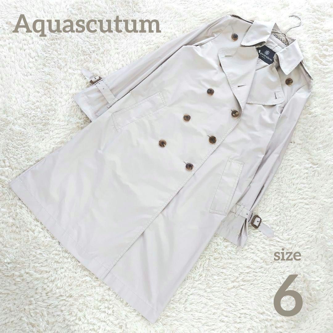 Aquascutum Trench Coat Asian fit S US size XS Off White Beige Authentic