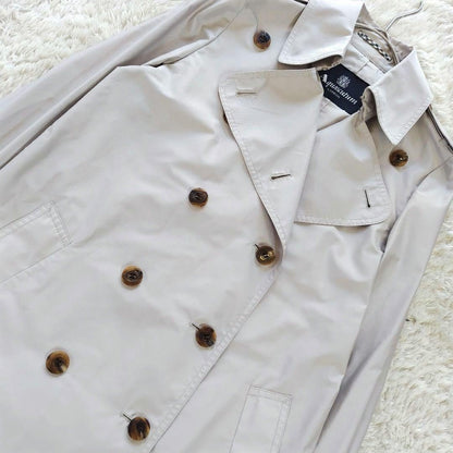 Aquascutum Trench Coat Asian fit S US size XS Off White Beige Authentic