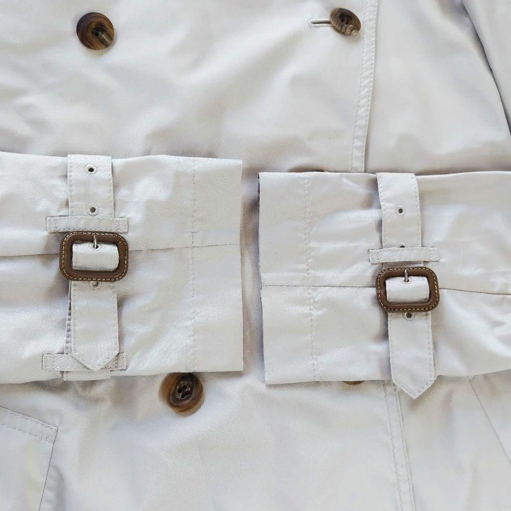 Aquascutum Trench Coat Asian fit S US size XS Off White Beige Authentic