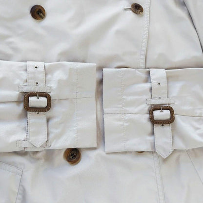 Aquascutum Trench Coat Asian fit S US size XS Off White Beige Authentic