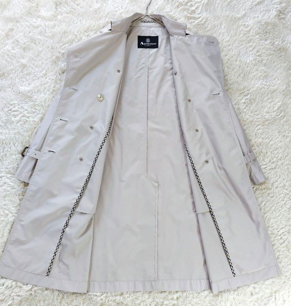 Aquascutum Trench Coat Asian fit S US size XS Off White Beige Authentic