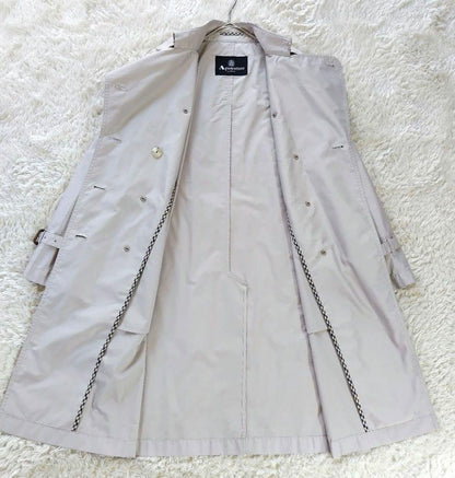 Aquascutum Trench Coat Asian fit S US size XS Off White Beige Authentic