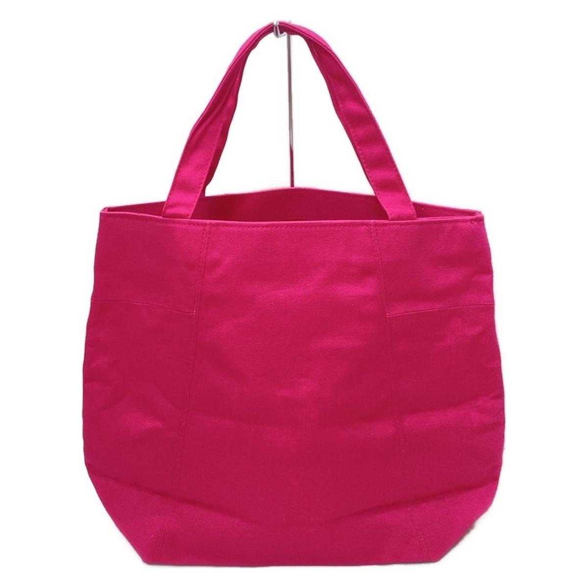 Saint Laurent PARFUMS Hand Bag Tote Purse YSL Cassandra Canvas Pink Orange Auth