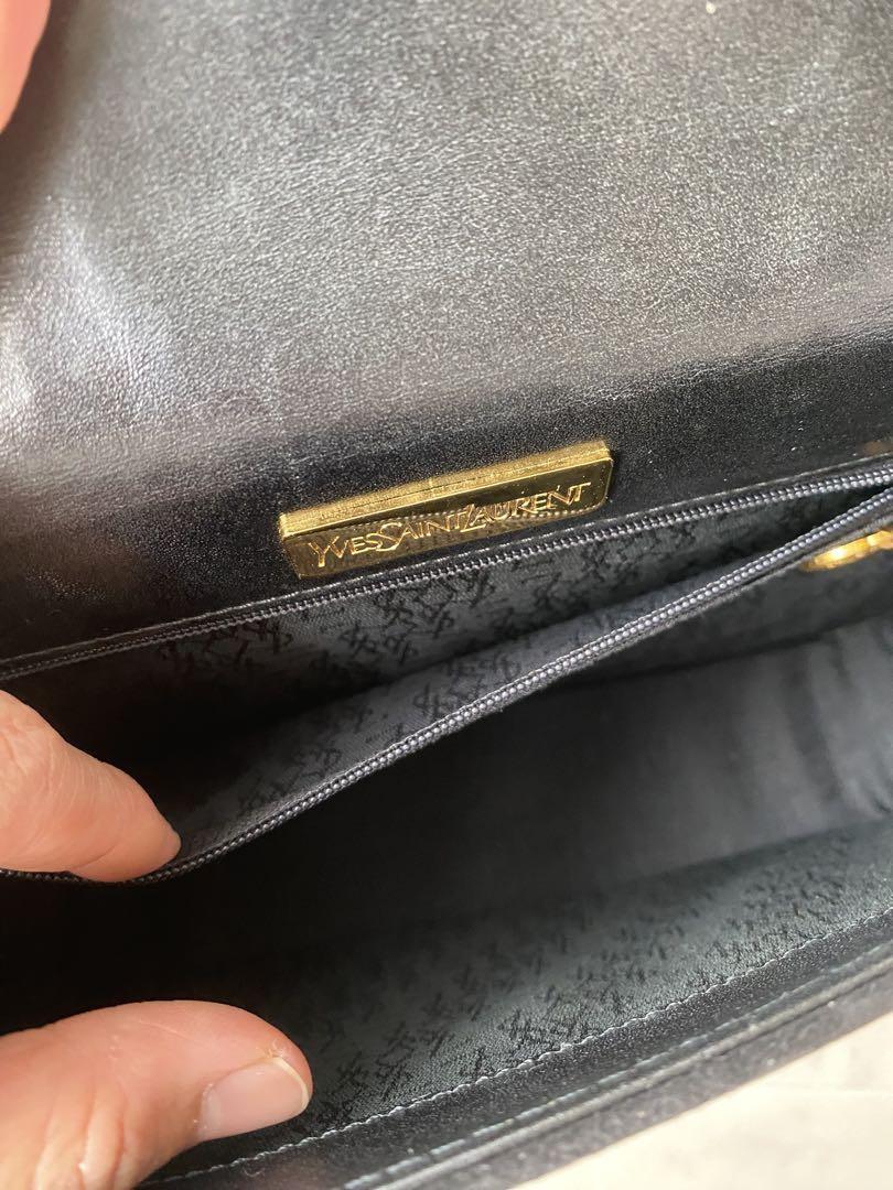 Saint Laurent Shoulder Bag Purse Circle Logo Suede Authentic