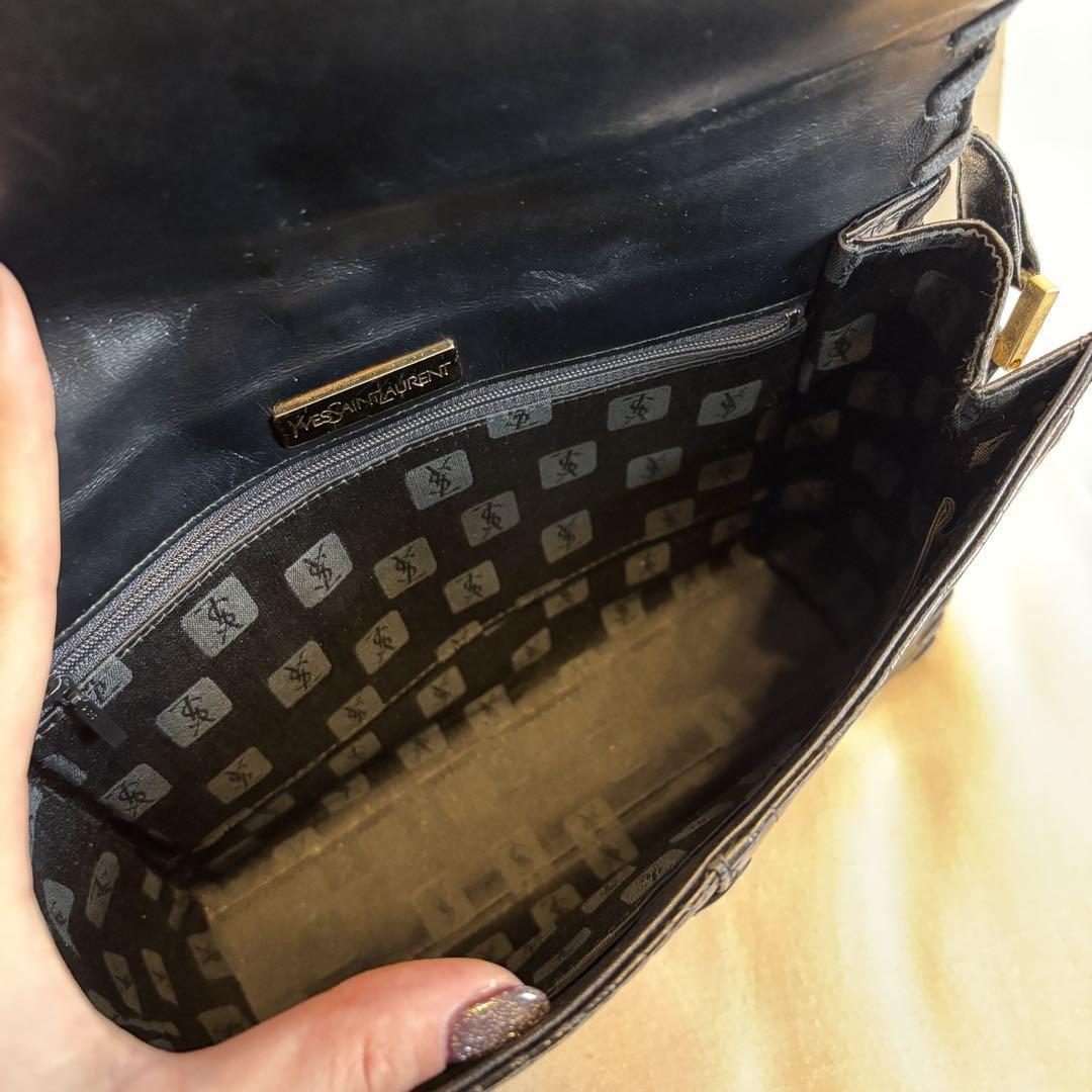 Saint Laurent Shoulder Bag Purse Black Authentic