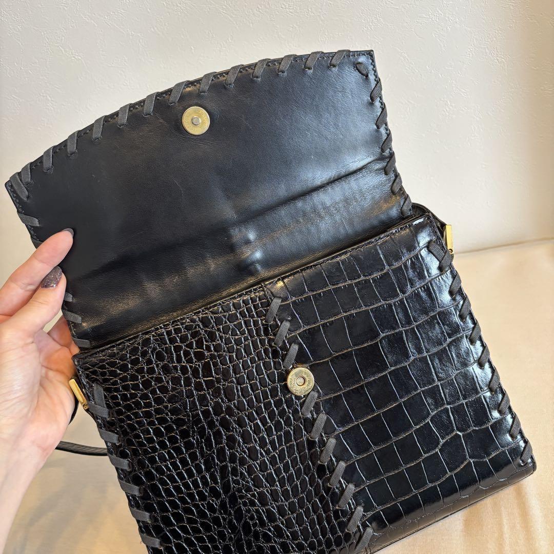 Saint Laurent Shoulder Bag Purse Black Authentic