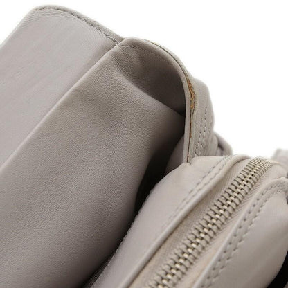 Christian Dior Hand Bag Tote Purse Leather Gray Authentic